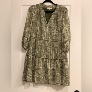 Green and Cream Dresss